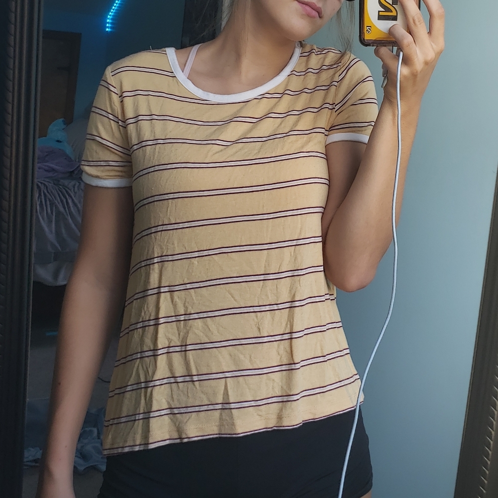Yellow Striped Tee